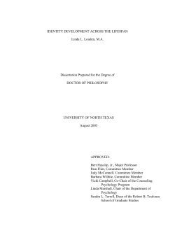 Identity development across the lifespan.