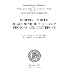 STOPPING POWER OF ALUMINIUM FOR 5