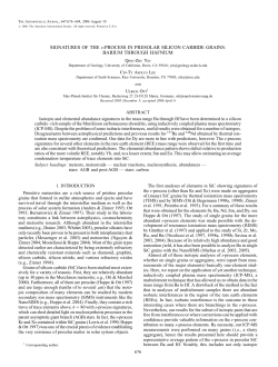 26. Yin, Q.-Z., Lee, C-T A, Ott, U., 2006, Signatures of - Cin
