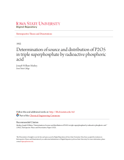 Determination of source and distribution of P2O5 in triple