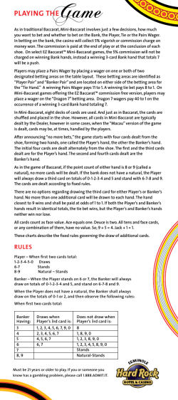 See Rules - Seminole Hard Rock Hollywood