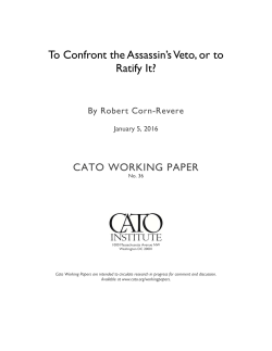 To Confront the Assassin`s Veto, or to Ratify It?