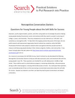 Noncognitive Conversation Starters: Questions for Young People