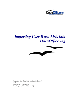 Importing User Word Lists into OpenOffice.org