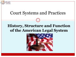 Structure and Function of the American Legal System