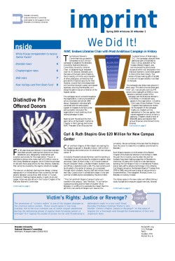 We Did It! - Brandeis University