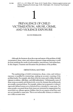 prevalence of child victimization, abuse, crime, and violence exposure