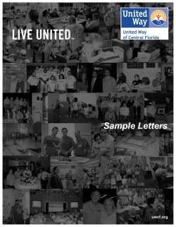 Sample Letters - United Way of Central Florida