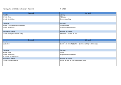 Training plan for last 16 weeks before the event 3h