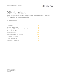 DSN Normalization Application Note for RNA Analysis (15014673 C)