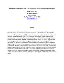 Shifting Practices of Peace