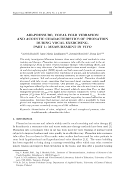 air-pressure, vocal fold vibration and acoustic characteristics of