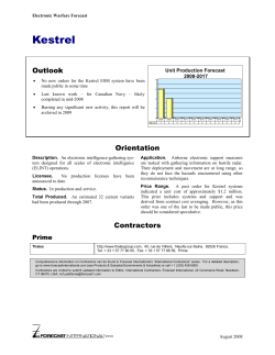 Kestrel - Forecast International