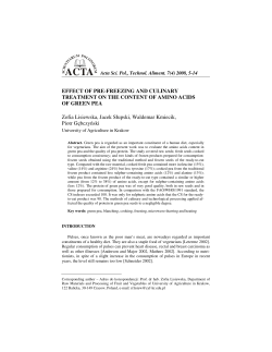 EFFECT OF PRE-FREEZING AND CULINARY TREATMENT ON