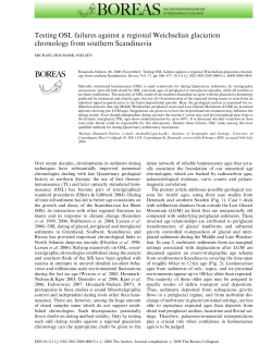 Testing OSL failures against a regional Weichselian glaciation