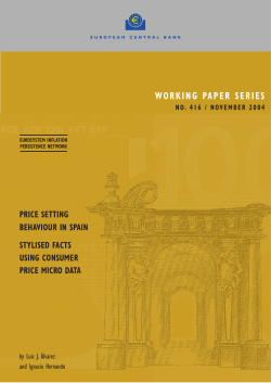 Price setting behaviour in Spain: Stylised facts using