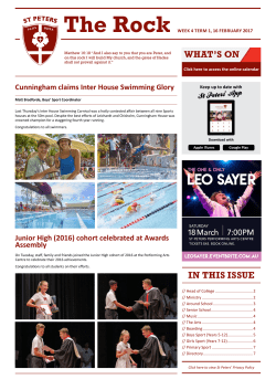 The Rock 16 February 2017 - St Peters Lutheran College