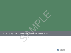 Mortgage Disclosure Improvement Act (MDIA)