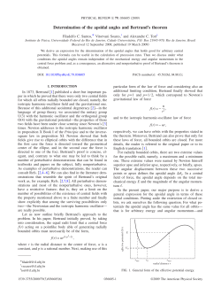 Determination of the apsidal angles and Bertrand`s theorem