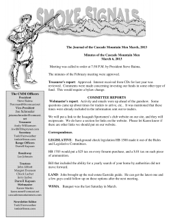 The CMM Officers Joe Schroeder Darrell Kapaun The Journal of the