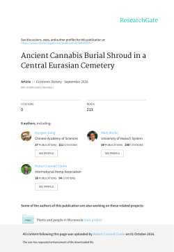 Ancient Cannabis Burial Shroud in a Central Eurasian Cemetery