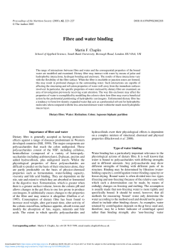 Fibre and water binding - Cambridge University Press