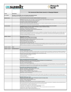 The Commercial Real Estate Summit: A Changing