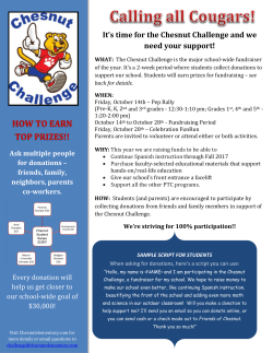 Chesnut Challenge Info Packet