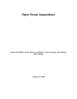 Open Ocean Aquaculture - Institute for Agriculture and Trade Policy