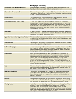 Mortgage Glossary - People First FCU