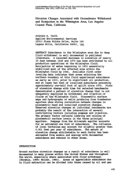 Elevation Changes Associated with Groundwater