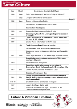 Luton: A Victorian Timeline