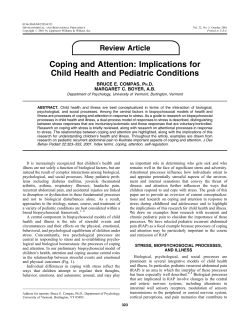 Coping and Attention: Implications for Child Health and Pediatric