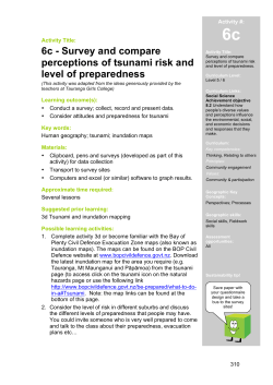 6c - Survey and compare perceptions of tsunami risk and level of