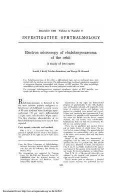 Electron Microscopy Of Rhabdomyosarcoma Of The Orbit A