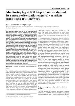 Monitoring fog at IGI Airport and analysis of its runway