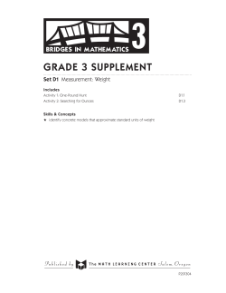 grade 3 supplement - The Math Learning Center