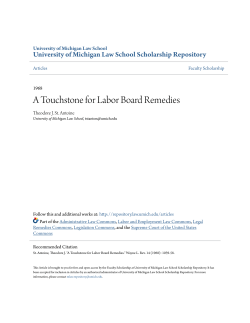 A Touchstone for Labor Board Remedies