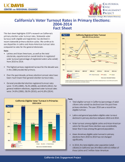 California`s Voter Turnout Rates in Primary Elections