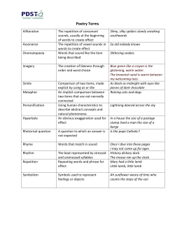 Features of poetry