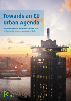 Towards an EU Urban Agenda