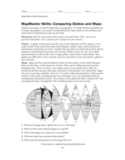 MapMaster Skills: Comparing Globes and Maps