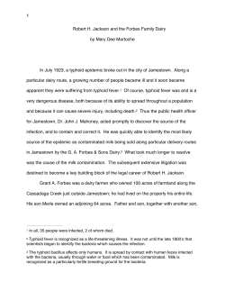 1 Robert H. Jackson and the Forbes Family Dairy by Mary Dee