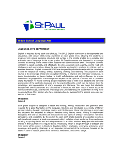 Middle School Language Arts