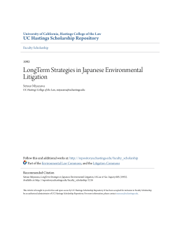 LongTerm Strategies in Japanese Environmental Litigation