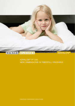 ADVALON FF 230 - New Dimensions in Fiberfill Finishing
