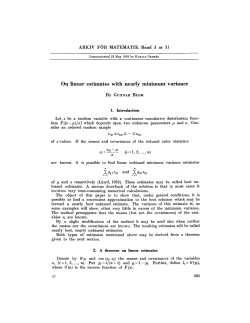 On linear estimates with nearly minimum variance