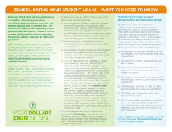 Consolidating Your Student Loans