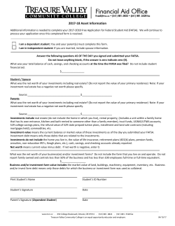 Asset Information - Treasure Valley Community College