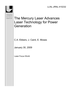 The Mercury Laser Advances Laser Technology for